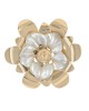 Carved Mother of Pearl Floral Ring